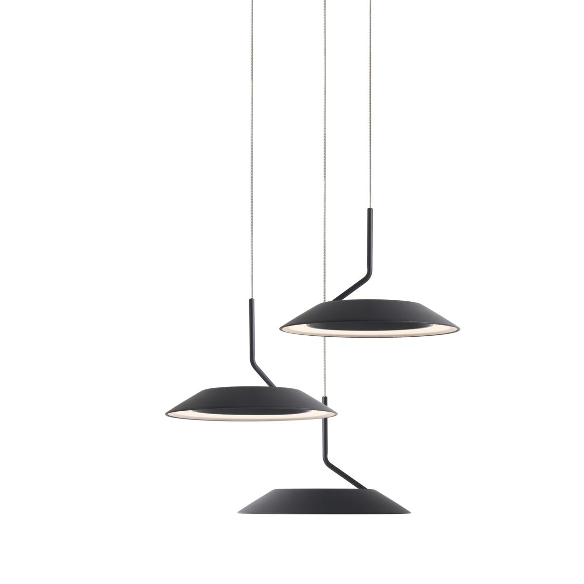 Koncept RYP-C3-SW-MTB Royyo LED 12 inch Matte black Pendant Ceiling Light